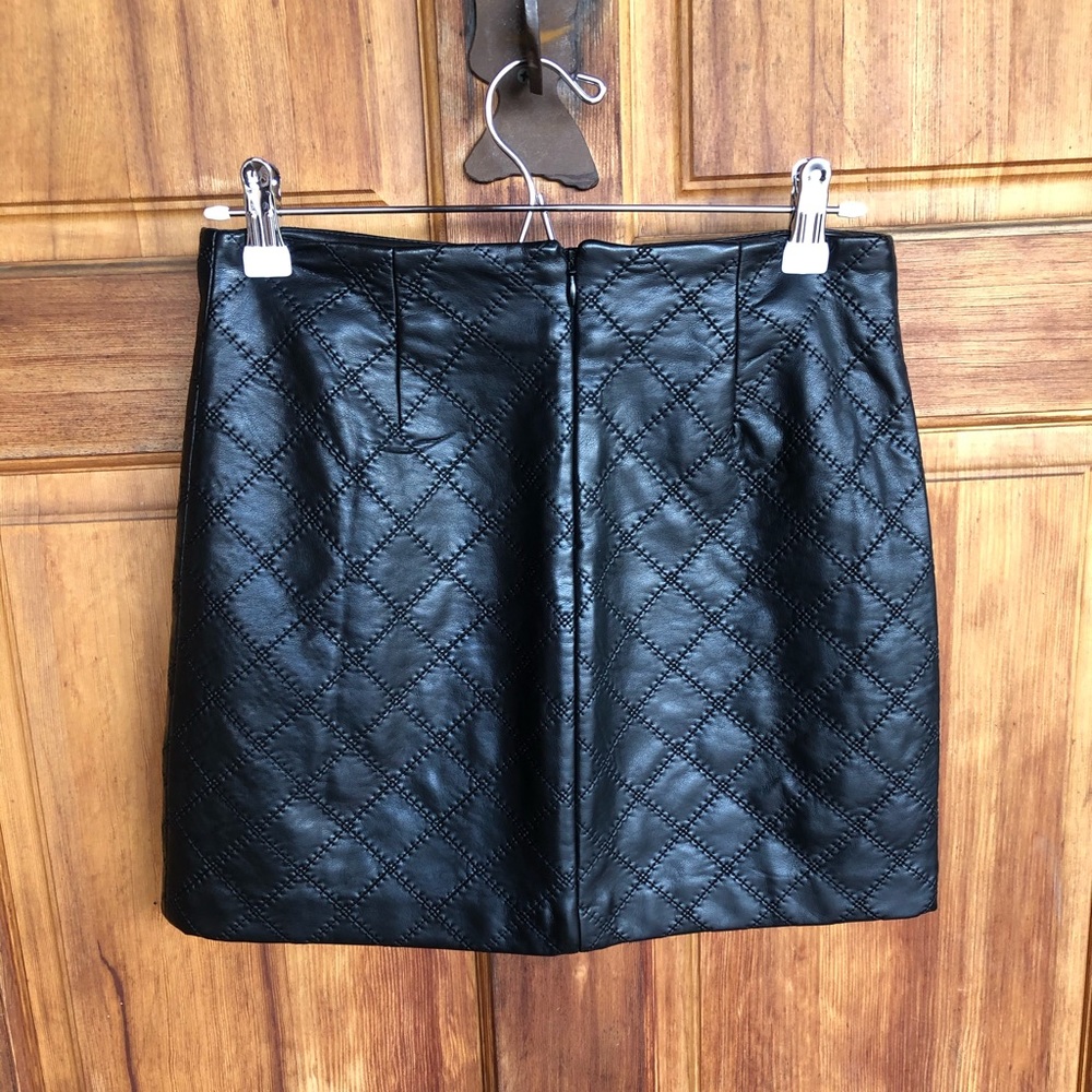 Timely road leather mini skirt